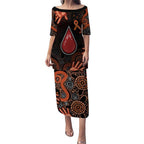 Australia Indigenous Leukemia Awareness Puletasi Aboriginal Dot Arts - Aussie Hoodie