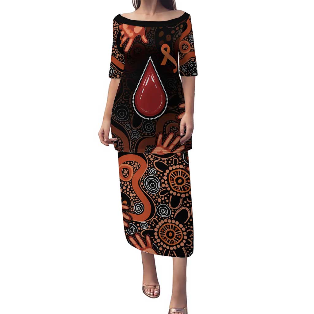 Australia Indigenous Leukemia Awareness Puletasi Aboriginal Dot Arts - Aussie Hoodie