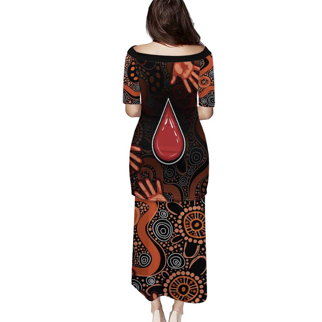 Australia Indigenous Leukemia Awareness Puletasi Aboriginal Dot Arts - Aussie Hoodie