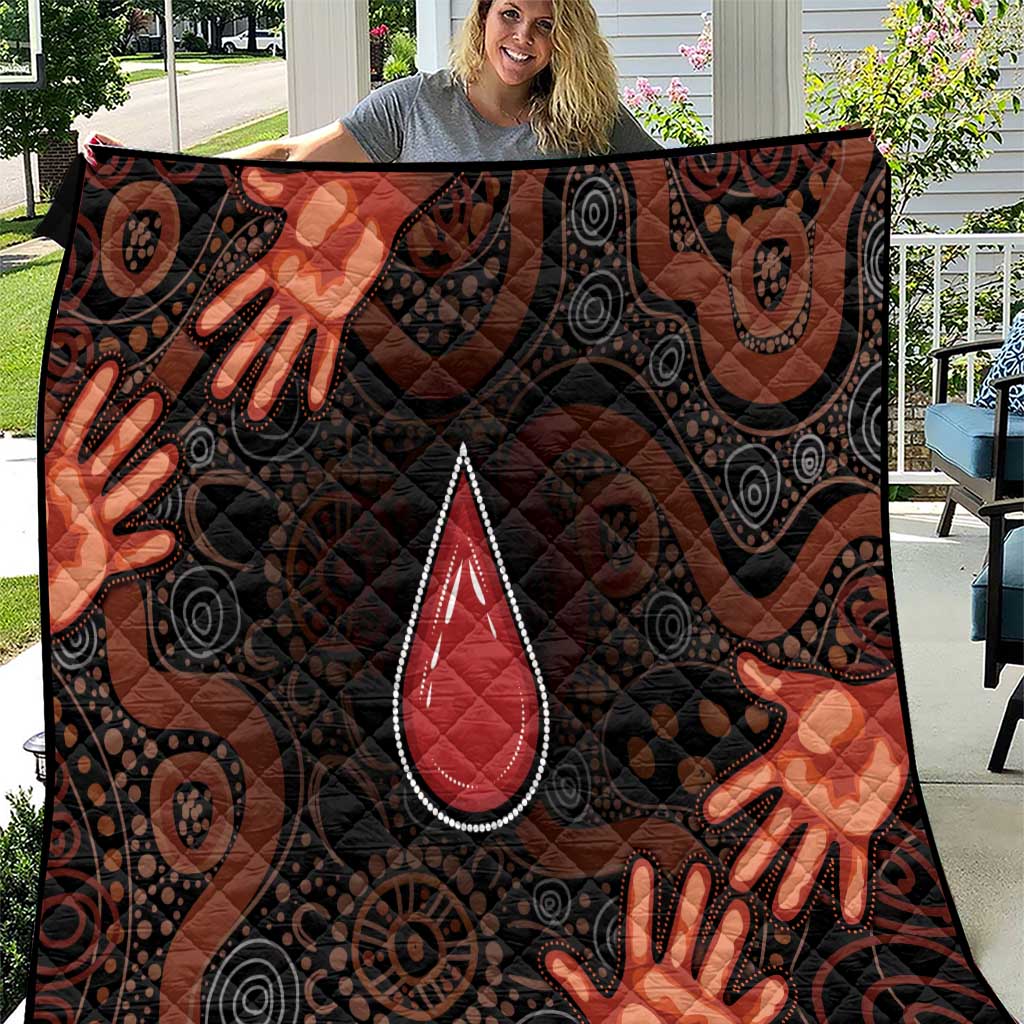 Australia Indigenous Leukemia Awareness Quilt Aboriginal Dot Arts - Aussie Hoodie