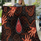 Australia Indigenous Leukemia Awareness Quilt Aboriginal Dot Arts - Aussie Hoodie