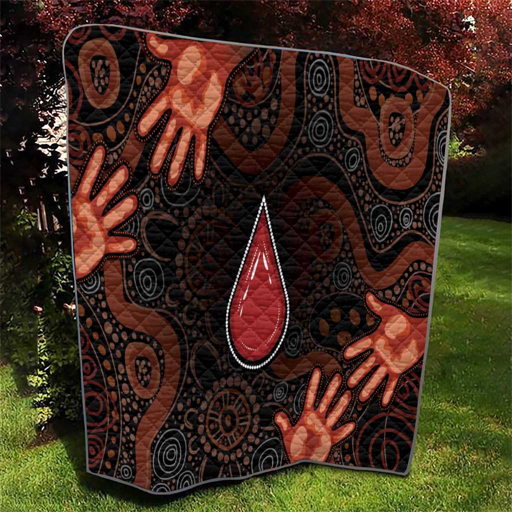 Australia Indigenous Leukemia Awareness Quilt Aboriginal Dot Arts - Aussie Hoodie