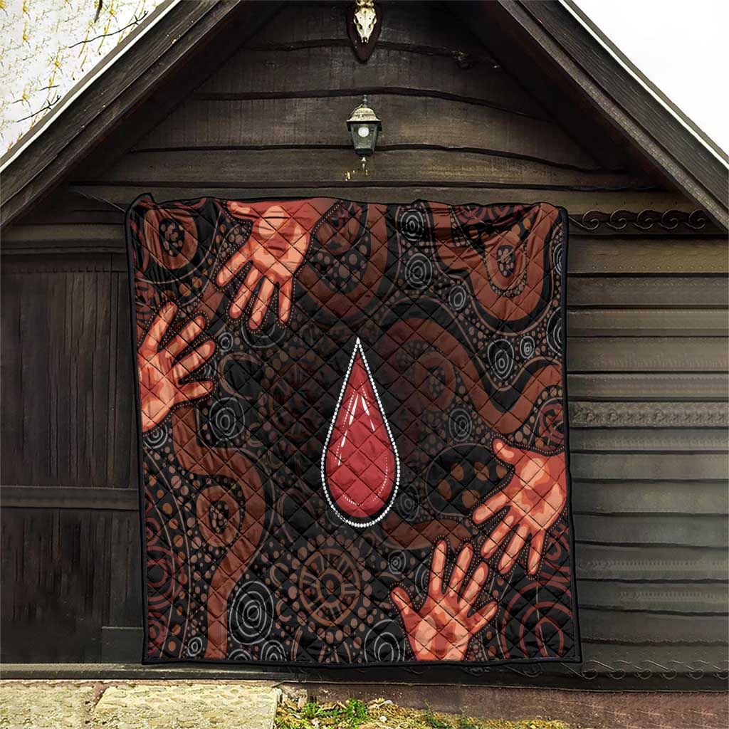 Australia Indigenous Leukemia Awareness Quilt Aboriginal Dot Arts - Aussie Hoodie