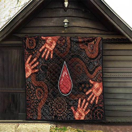 Australia Indigenous Leukemia Awareness Quilt Aboriginal Dot Arts - Aussie Hoodie