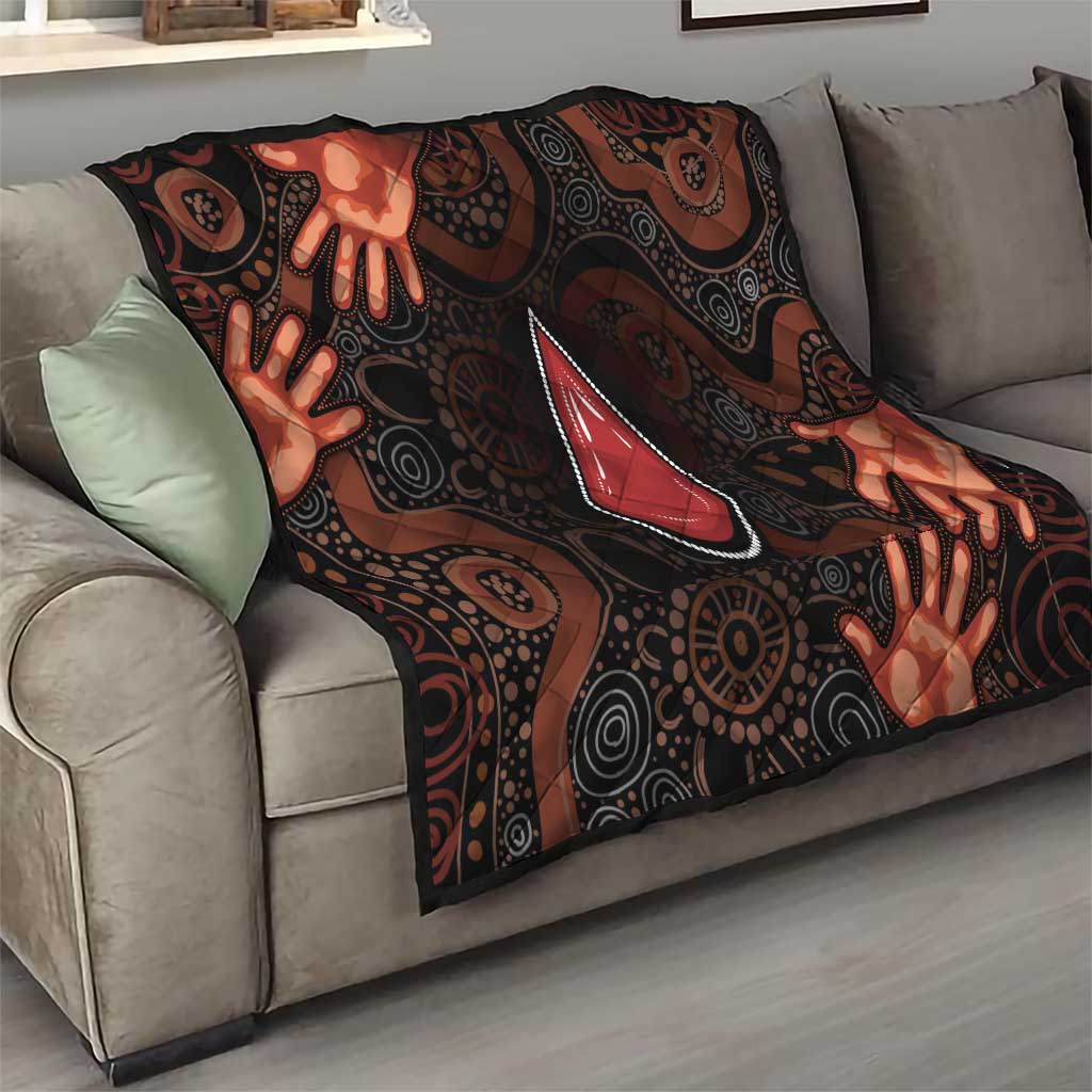 Australia Indigenous Leukemia Awareness Quilt Aboriginal Dot Arts - Aussie Hoodie