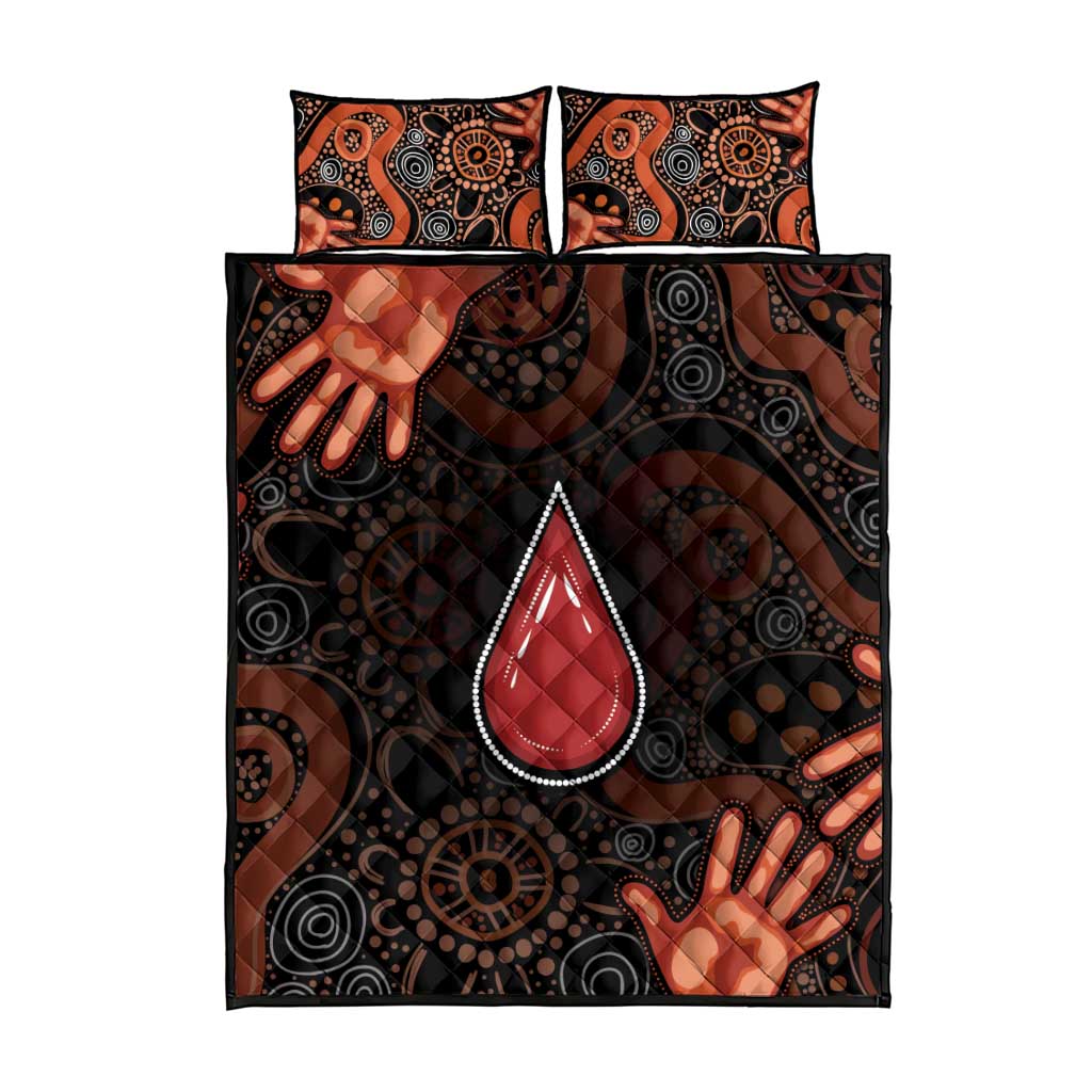 Australia Indigenous Leukemia Awareness Quilt Bed Set Aboriginal Dot Arts - Aussie Hoodie