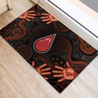 Australia Indigenous Leukemia Awareness Rubber Doormat Aboriginal Dot Arts - Aussie Hoodie