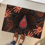 Australia Indigenous Leukemia Awareness Rubber Doormat Aboriginal Dot Arts - Aussie Hoodie