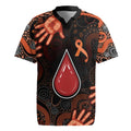 Australia Indigenous Leukemia Awareness Rugby Jersey Aboriginal Dot Arts - Aussie Hoodie