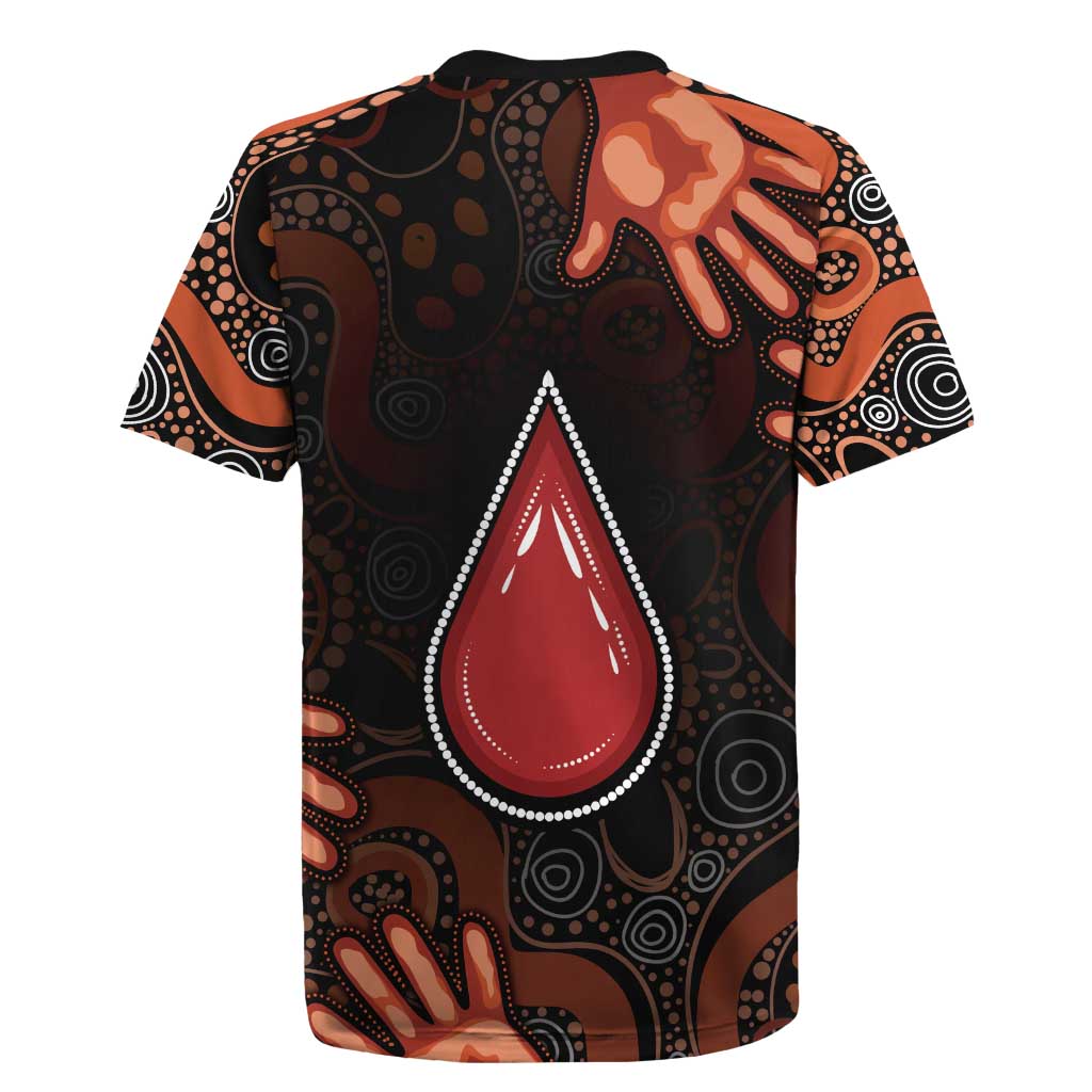 Australia Indigenous Leukemia Awareness Rugby Jersey Aboriginal Dot Arts - Aussie Hoodie