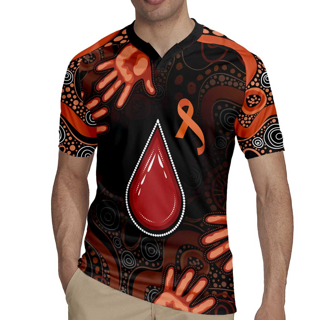 Australia Indigenous Leukemia Awareness Rugby Jersey Aboriginal Dot Arts - Aussie Hoodie