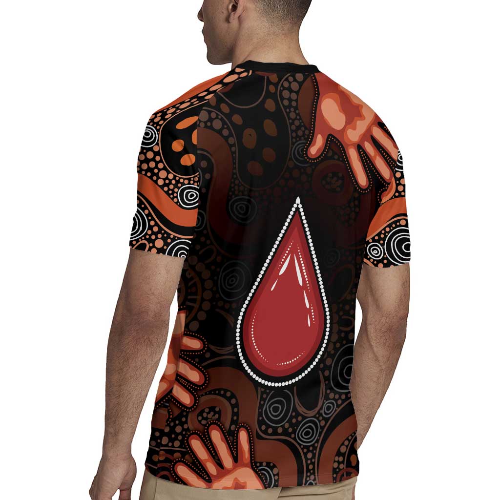 Australia Indigenous Leukemia Awareness Rugby Jersey Aboriginal Dot Arts - Aussie Hoodie