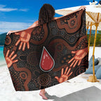 Australia Indigenous Leukemia Awareness Sarong Aboriginal Dot Arts - Aussie Hoodie