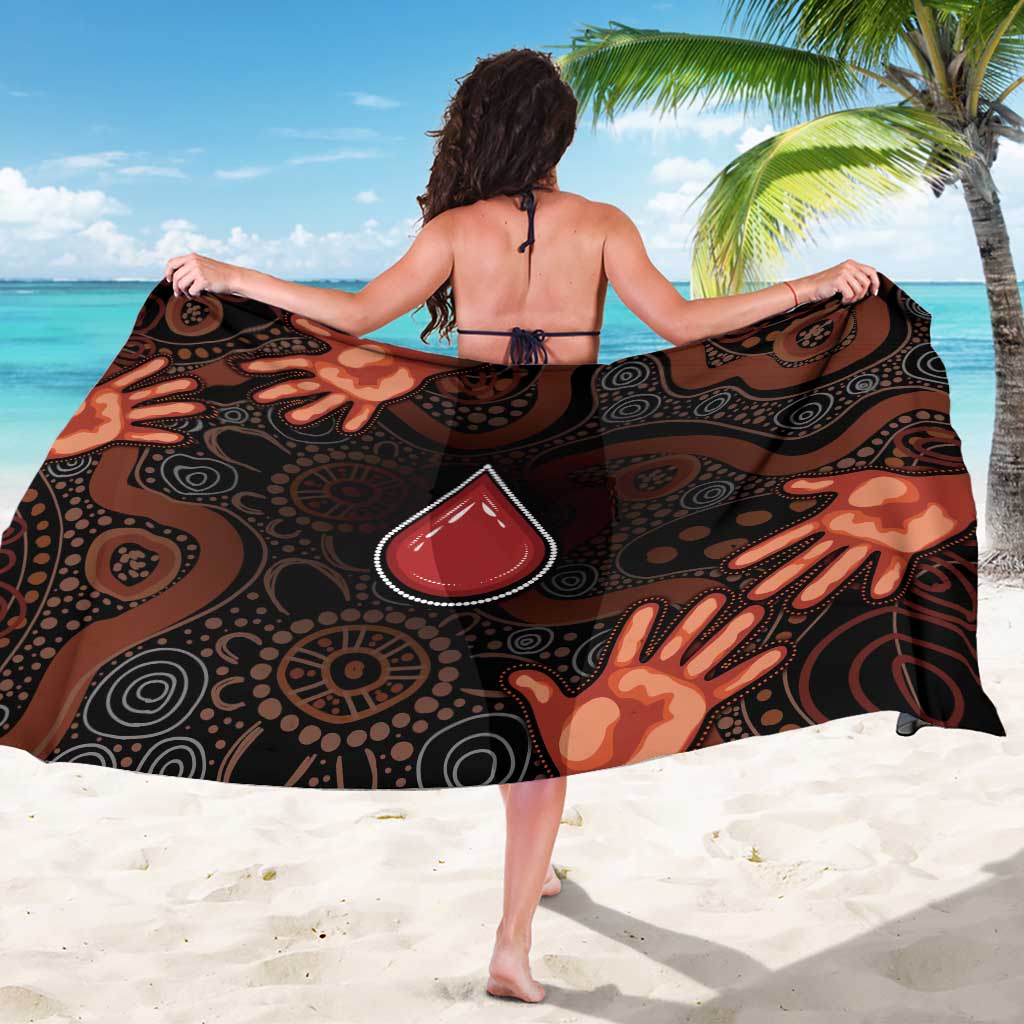 Australia Indigenous Leukemia Awareness Sarong Aboriginal Dot Arts - Aussie Hoodie
