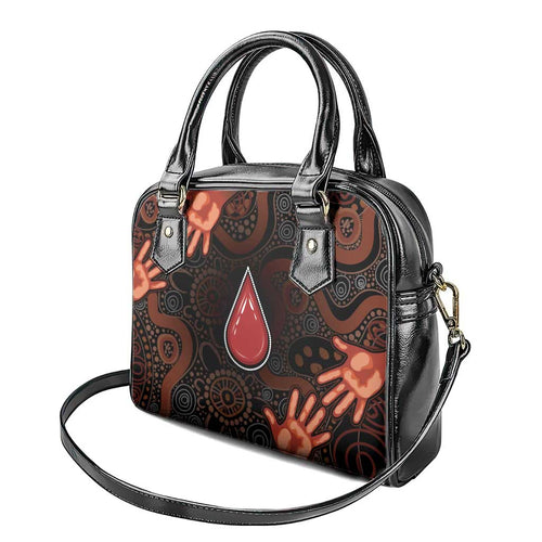 Australia Indigenous Leukemia Awareness Shoulder Handbag Aboriginal Dot Arts - Aussie Hoodie