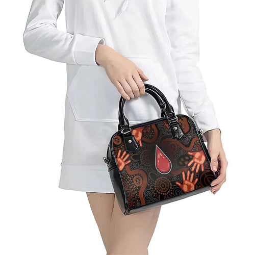 Australia Indigenous Leukemia Awareness Shoulder Handbag Aboriginal Dot Arts - Aussie Hoodie