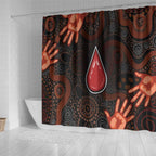 Australia Indigenous Leukemia Awareness Shower Curtain Aboriginal Dot Arts - Aussie Hoodie