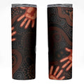 Australia Indigenous Leukemia Awareness Skinny Tumbler Aboriginal Dot Arts - Aussie Hoodie
