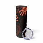 Australia Indigenous Leukemia Awareness Skinny Tumbler Aboriginal Dot Arts - Aussie Hoodie