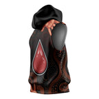Australia Indigenous Leukemia Awareness Sleeveless Hoodie Aboriginal Dot Arts - Aussie Hoodie