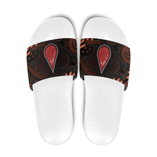Australia Indigenous Leukemia Awareness Slide Sandals Aboriginal Dot Arts - Aussie Hoodie