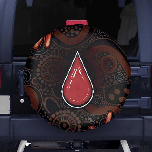Australia Indigenous Leukemia Awareness Spare Tire Cover Aboriginal Dot Arts - Aussie Hoodie