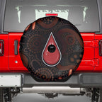 Australia Indigenous Leukemia Awareness Spare Tire Cover Aboriginal Dot Arts - Aussie Hoodie