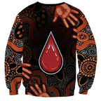 Australia Indigenous Leukemia Awareness Sweatshirt Aboriginal Dot Arts - Aussie Hoodie