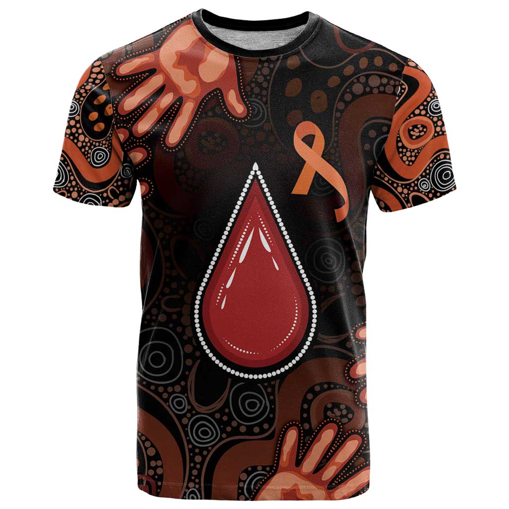 Australia Indigenous Leukemia Awareness T Shirt Aboriginal Dot Arts - Aussie Hoodie