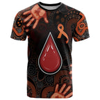 Australia Indigenous Leukemia Awareness T Shirt Aboriginal Dot Arts - Aussie Hoodie