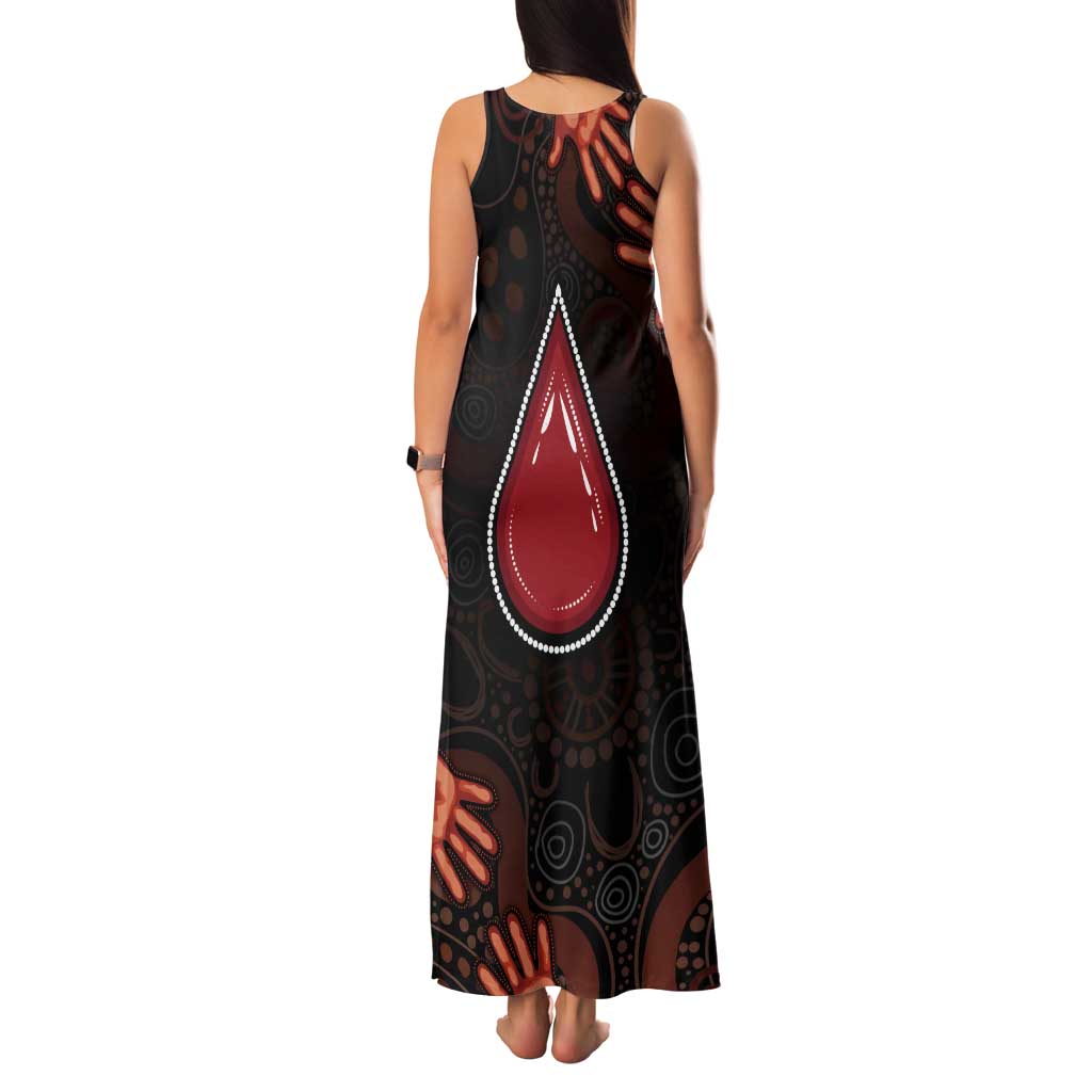 Australia Indigenous Leukemia Awareness Tank Maxi Dress Aboriginal Dot Arts - Aussie Hoodie