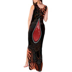 Australia Indigenous Leukemia Awareness Tank Maxi Dress Aboriginal Dot Arts - Aussie Hoodie