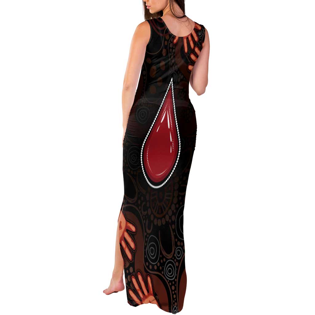Australia Indigenous Leukemia Awareness Tank Maxi Dress Aboriginal Dot Arts - Aussie Hoodie