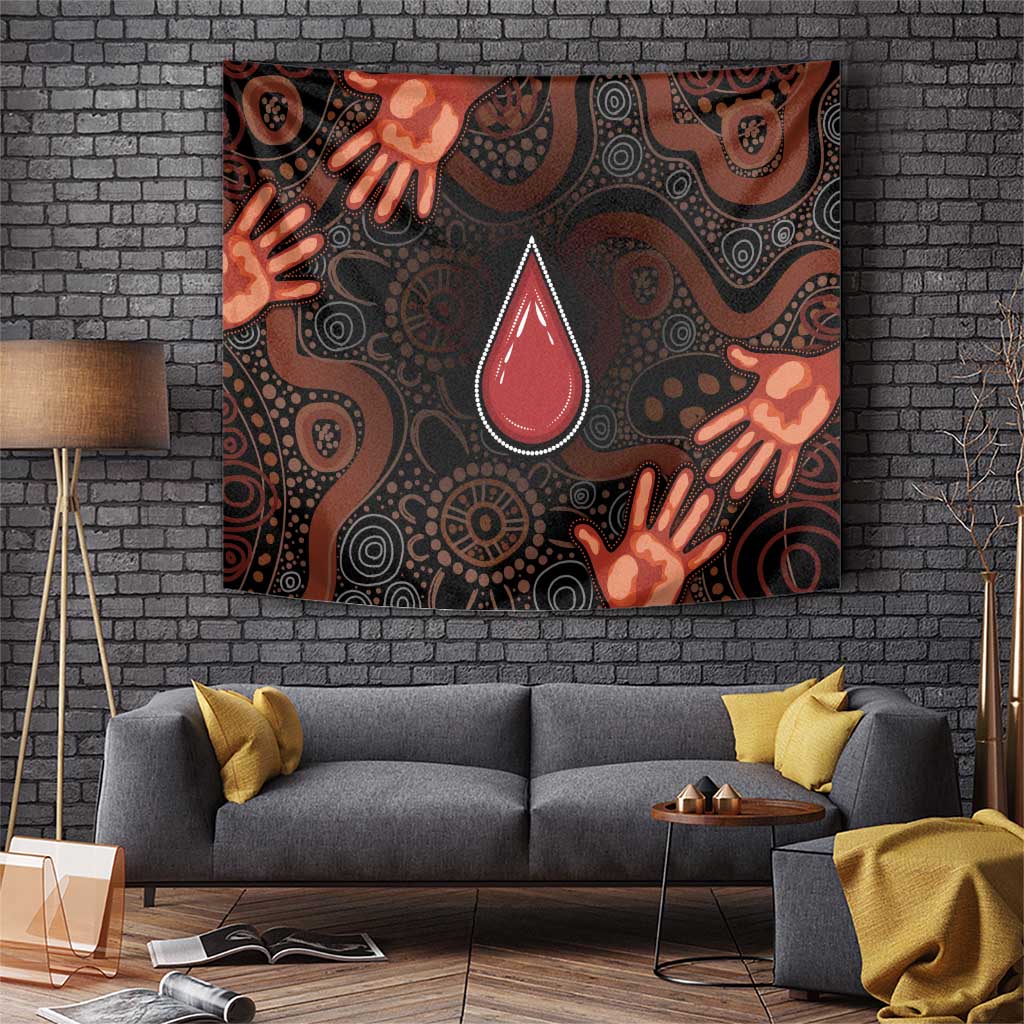 Australia Indigenous Leukemia Awareness Tapestry Aboriginal Dot Arts - Aussie Hoodie