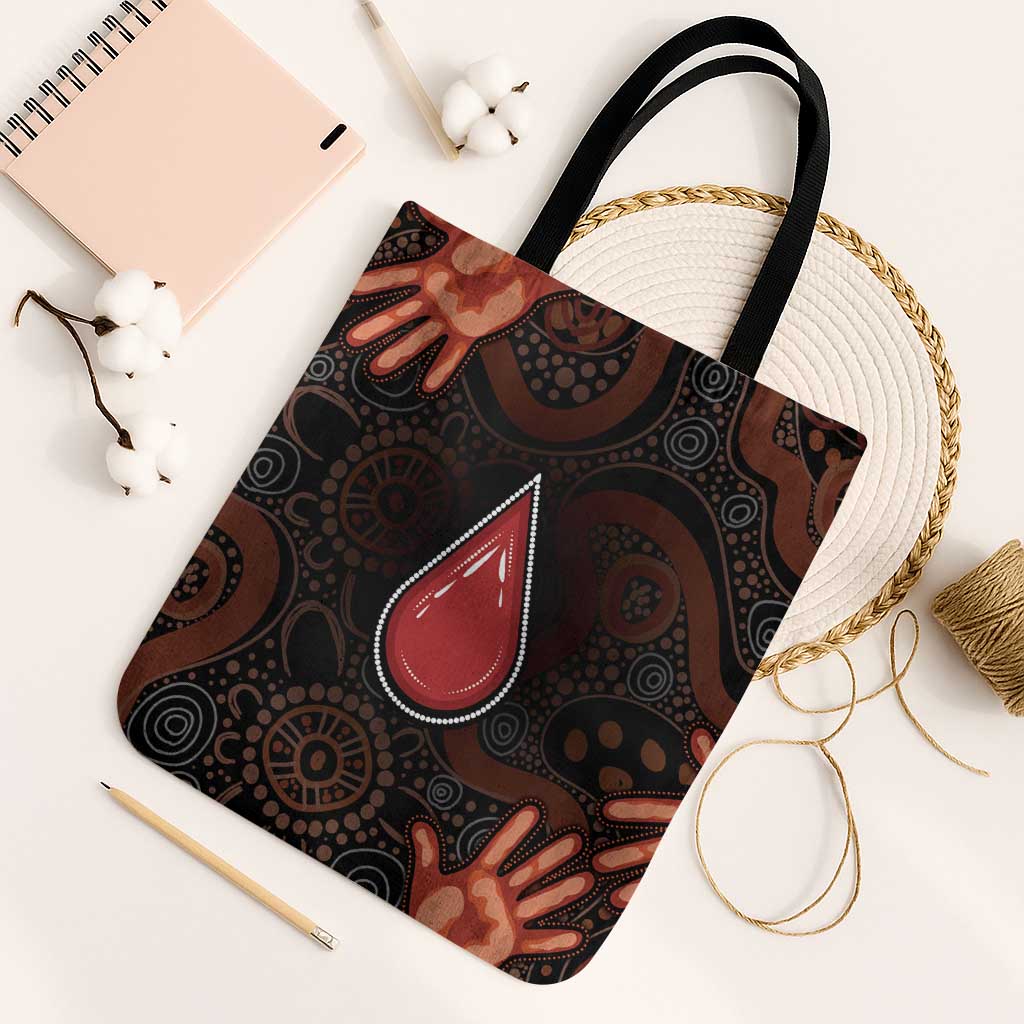 Australia Indigenous Leukemia Awareness Tote Bag Aboriginal Dot Arts - Aussie Hoodie