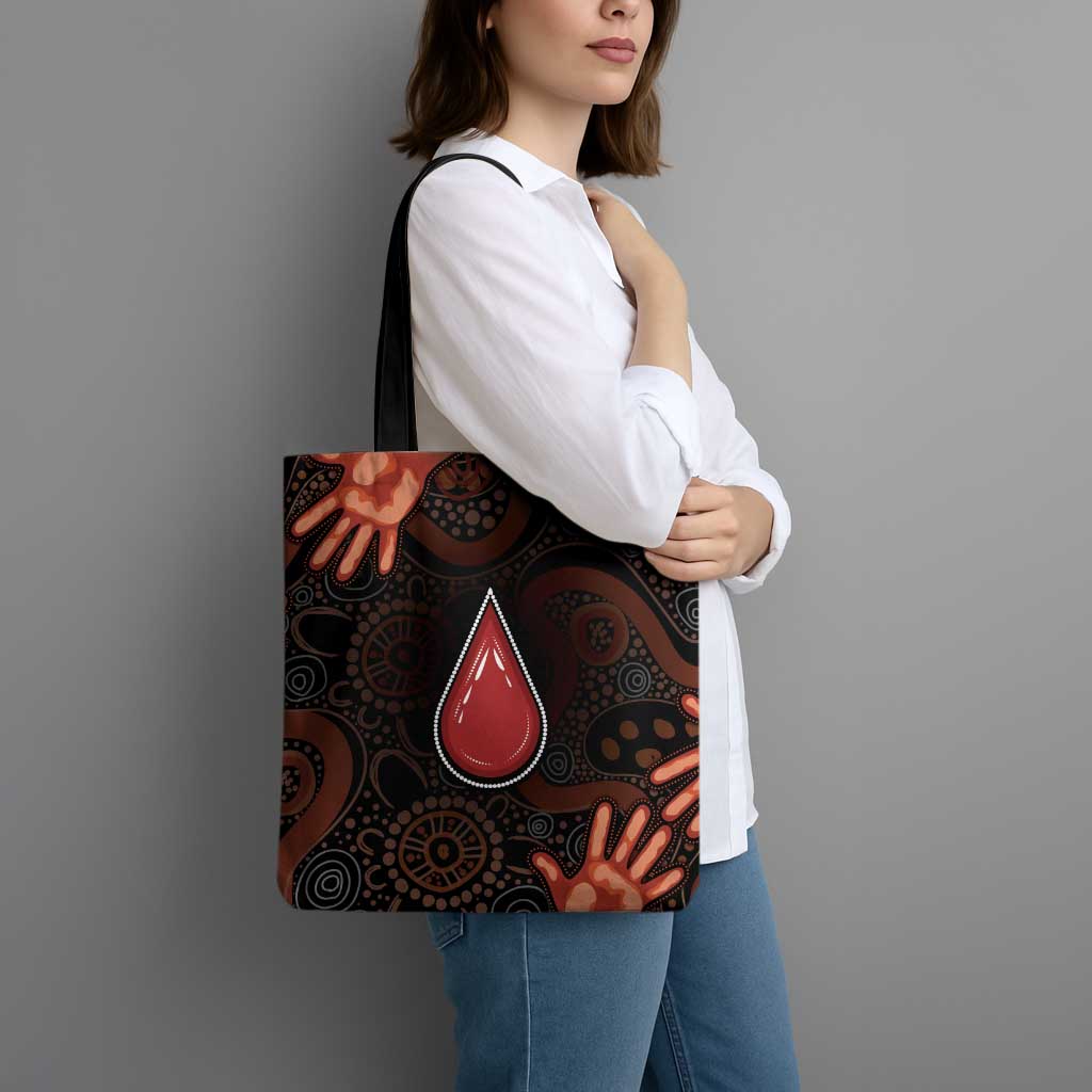 Australia Indigenous Leukemia Awareness Tote Bag Aboriginal Dot Arts - Aussie Hoodie