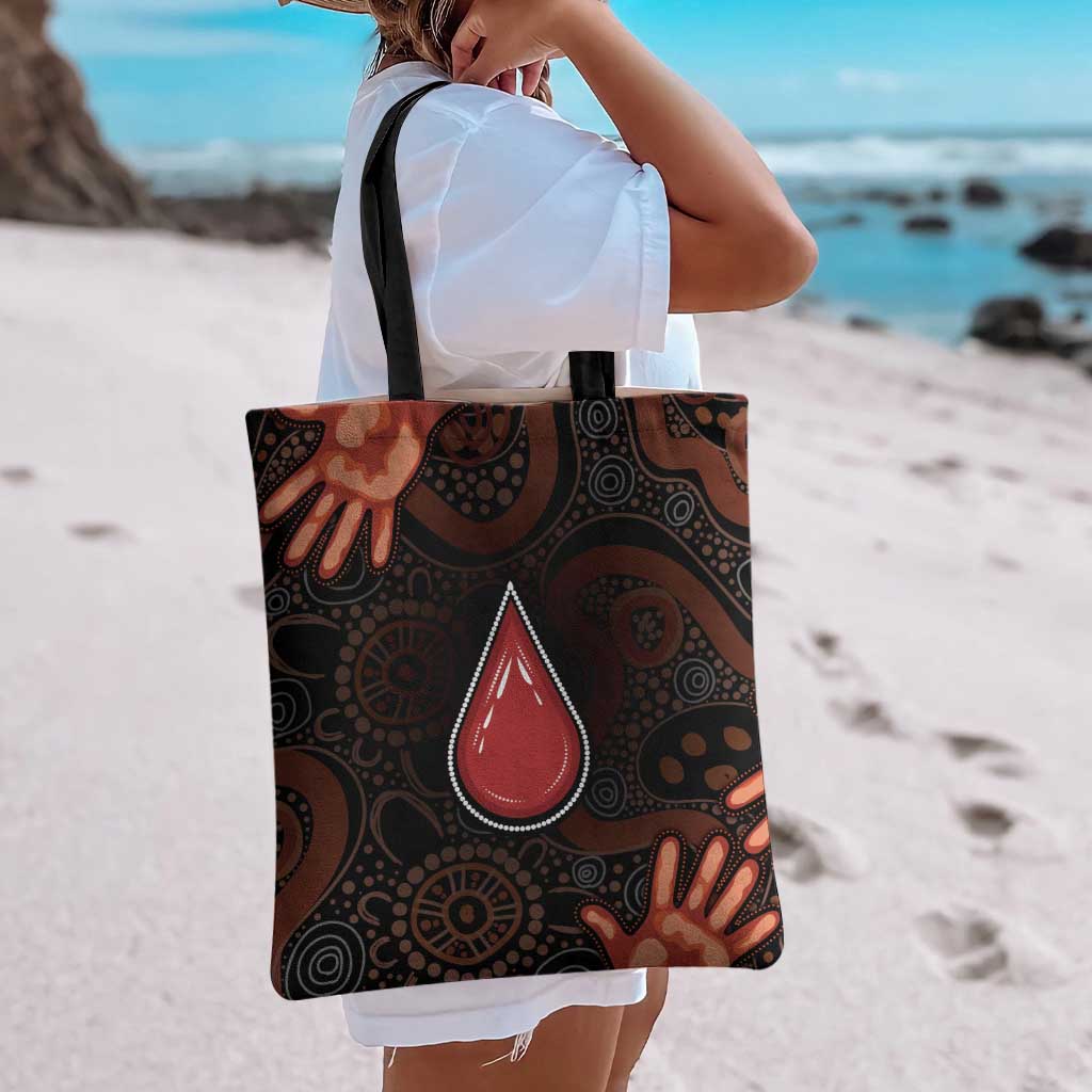 Australia Indigenous Leukemia Awareness Tote Bag Aboriginal Dot Arts - Aussie Hoodie