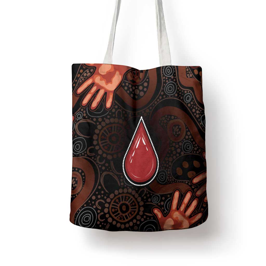 Australia Indigenous Leukemia Awareness Tote Bag Aboriginal Dot Arts - Aussie Hoodie