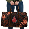 Australia Indigenous Leukemia Awareness Travel Bag Aboriginal Dot Arts - Aussie Hoodie