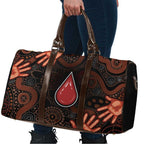 Australia Indigenous Leukemia Awareness Travel Bag Aboriginal Dot Arts - Aussie Hoodie