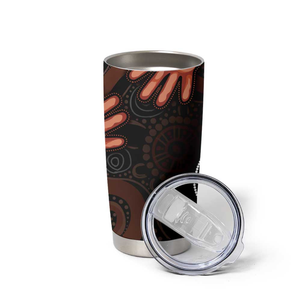 Australia Indigenous Leukemia Awareness Tumbler Cup Aboriginal Dot Arts - Aussie Hoodie