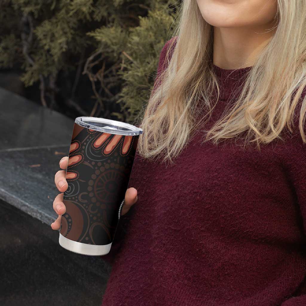 Australia Indigenous Leukemia Awareness Tumbler Cup Aboriginal Dot Arts - Aussie Hoodie