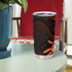 Australia Indigenous Leukemia Awareness Tumbler Cup Aboriginal Dot Arts - Aussie Hoodie