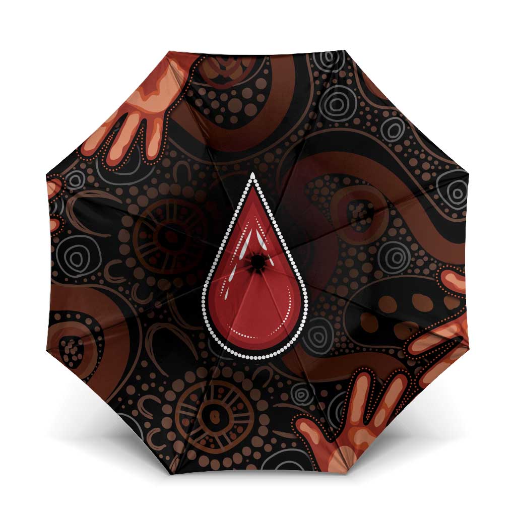 Australia Indigenous Leukemia Awareness Umbrella Aboriginal Dot Arts - Aussie Hoodie