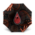 Australia Indigenous Leukemia Awareness Umbrella Aboriginal Dot Arts - Aussie Hoodie