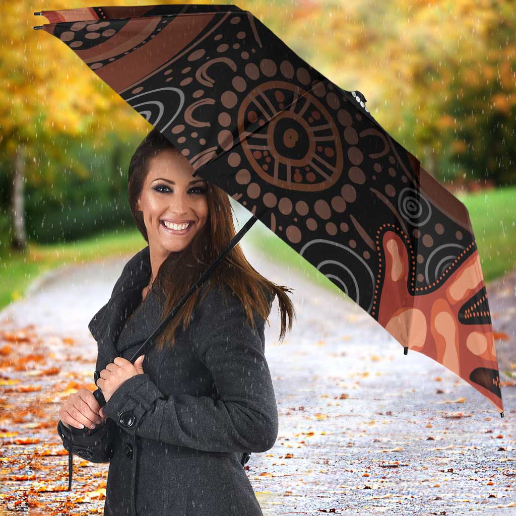 Australia Indigenous Leukemia Awareness Umbrella Aboriginal Dot Arts - Aussie Hoodie