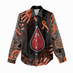 Australia Indigenous Leukemia Awareness Women Casual Shirt Aboriginal Dot Arts - Aussie Hoodie