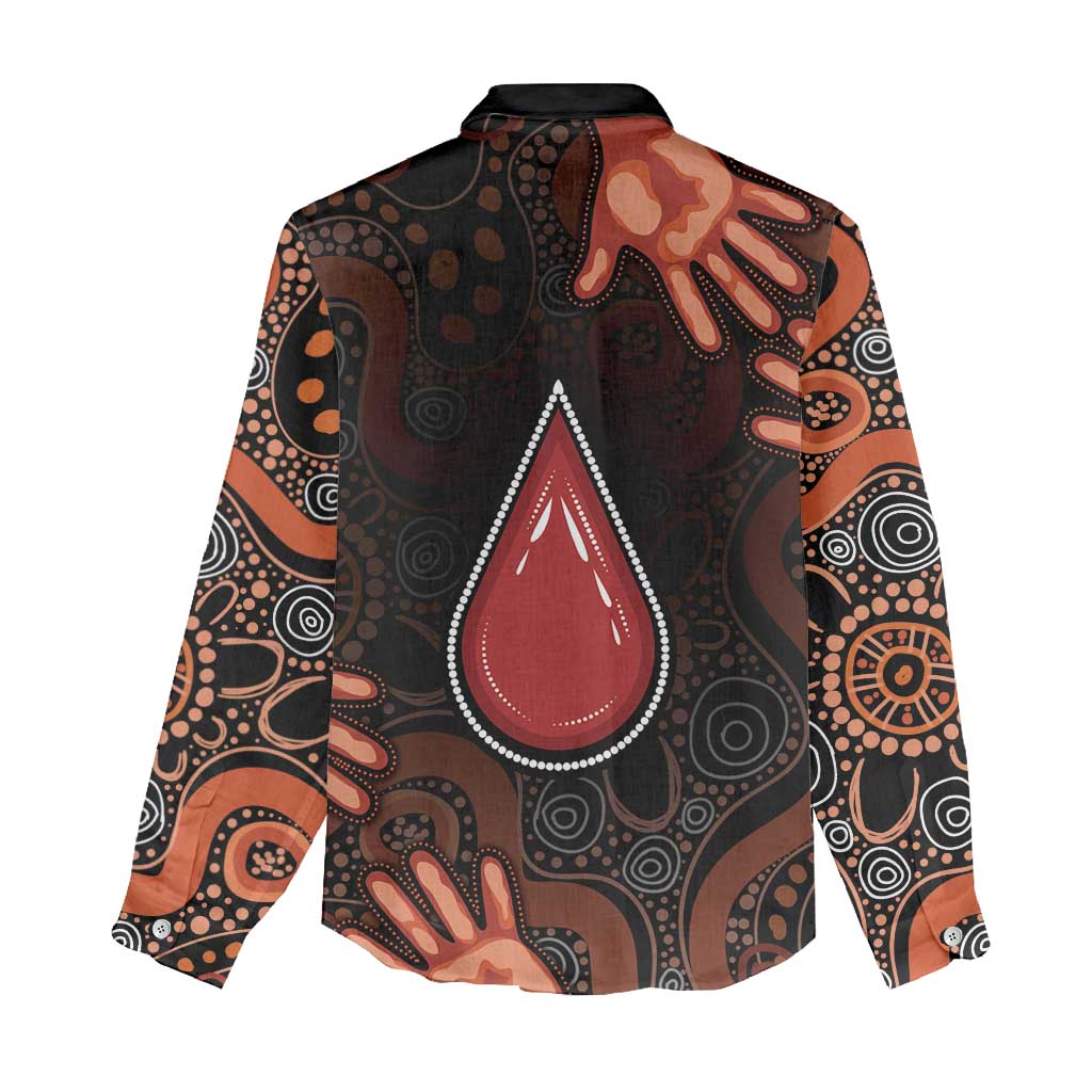 Australia Indigenous Leukemia Awareness Women Casual Shirt Aboriginal Dot Arts - Aussie Hoodie