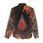 Australia Indigenous Leukemia Awareness Women Casual Shirt Aboriginal Dot Arts - Aussie Hoodie