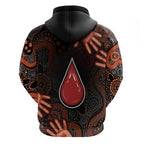 Australia Indigenous Leukemia Awareness Zip Hoodie Aboriginal Dot Arts - Aussie Hoodie